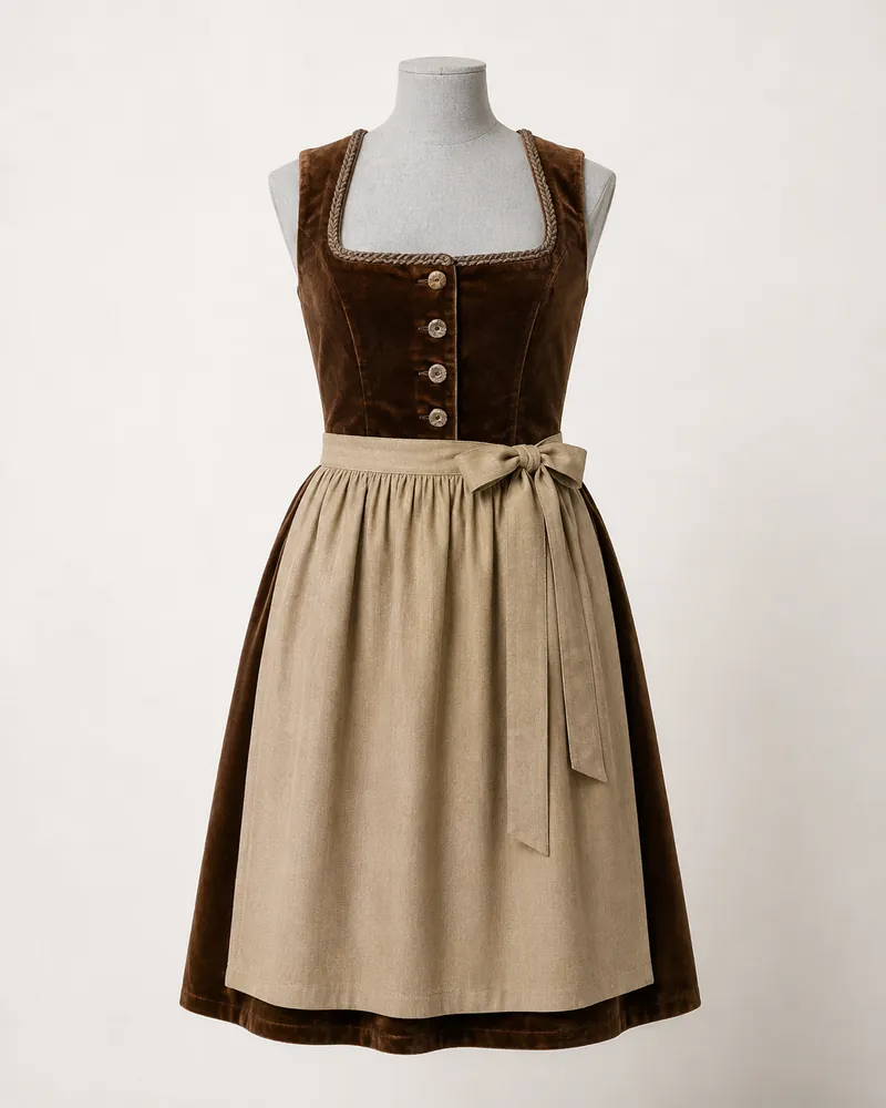 Dirndl Eichenlaub, Midi 66 cm